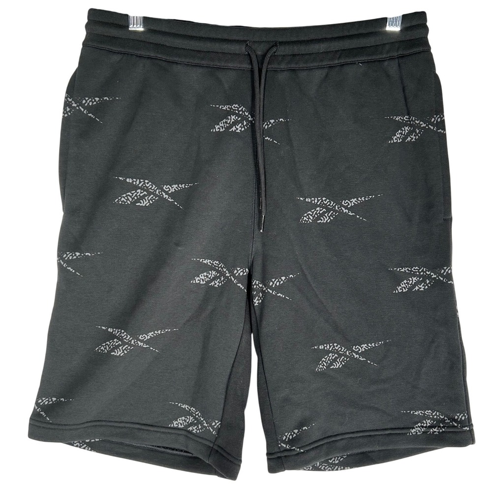 Black Reebok Emblem Fleece Sweat Shorts Men's Size‎ Medium NWT Sample Tags